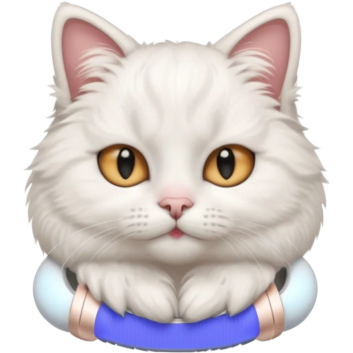 에어팟을 낀 고양이 emoji