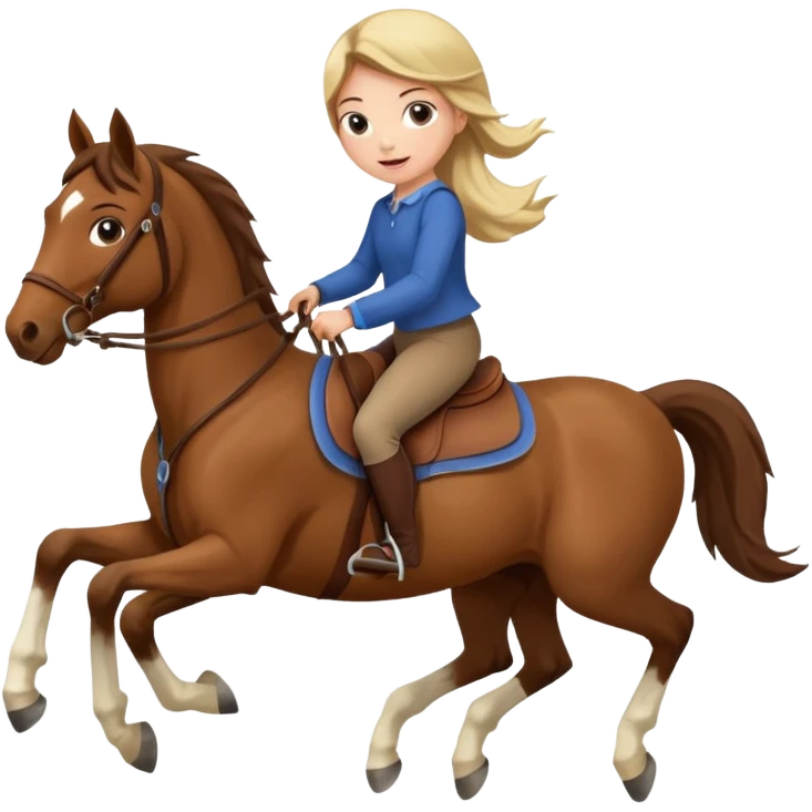 jeune fille a cheval emoji