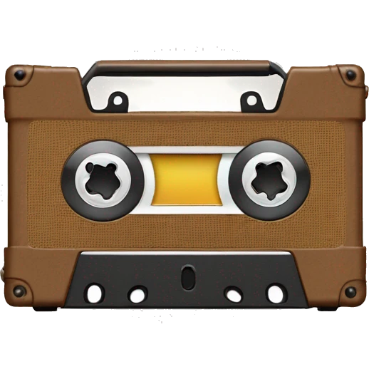vintage brown cassette for tape recorder emoji
