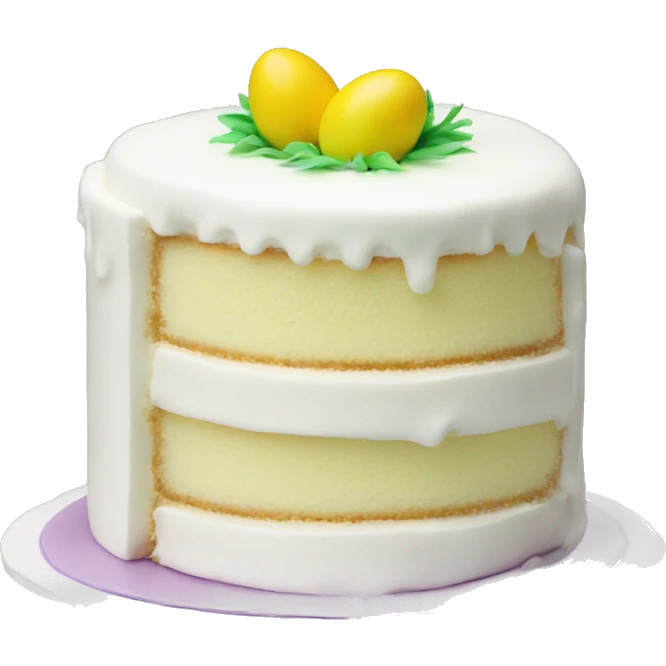 Easter white cake emoji