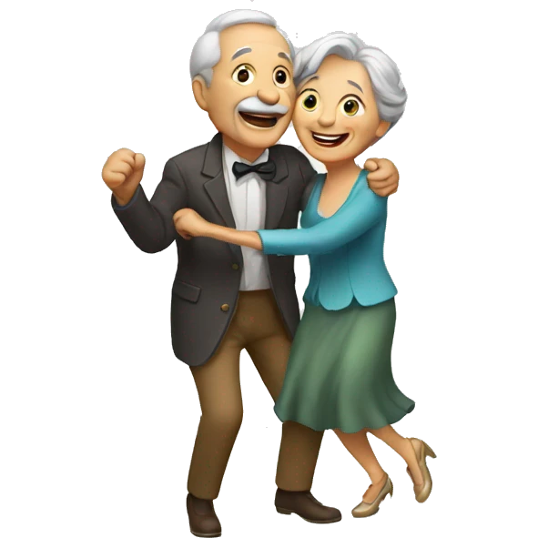 dancing old couple emoji