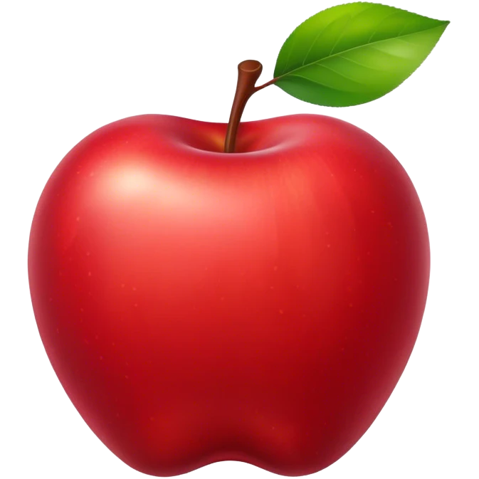 portrait of apple fruit emoji