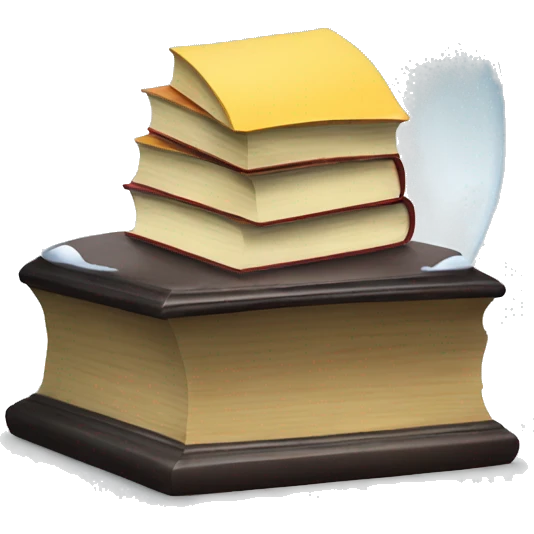 Book inside an snowglobe emoji