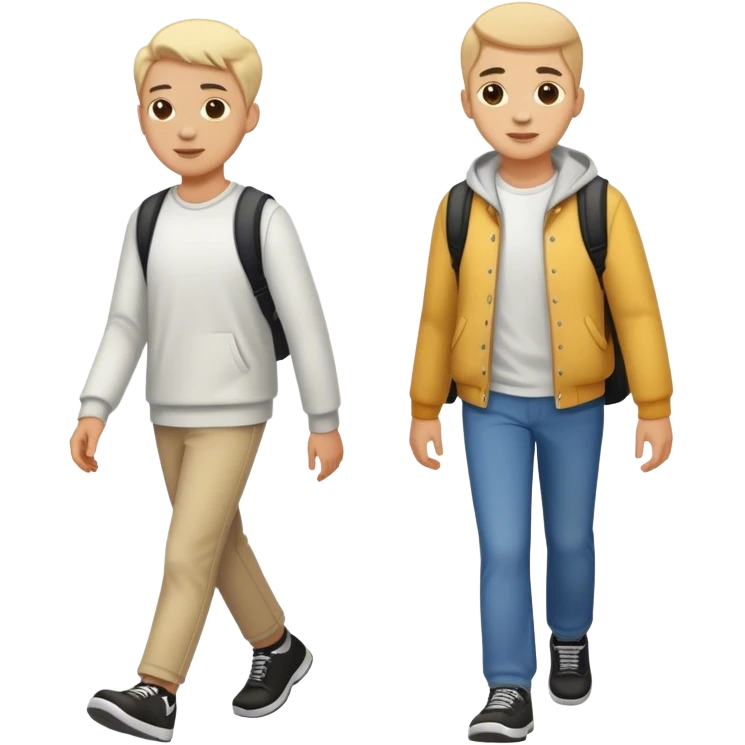 Two friends walking emoji