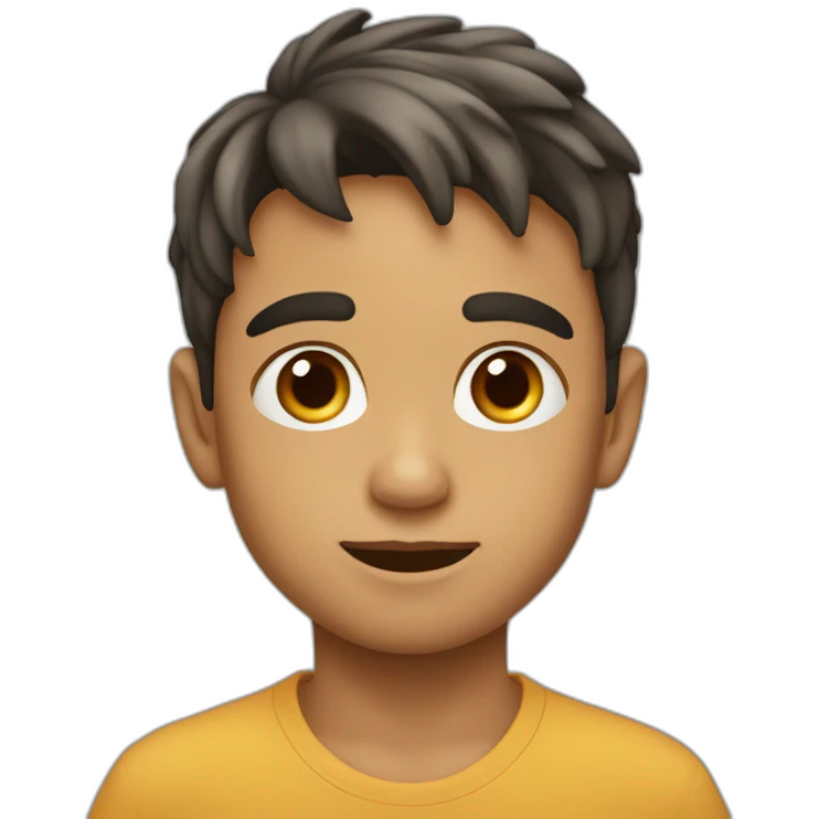 Niño con aretes niño moreno emoji