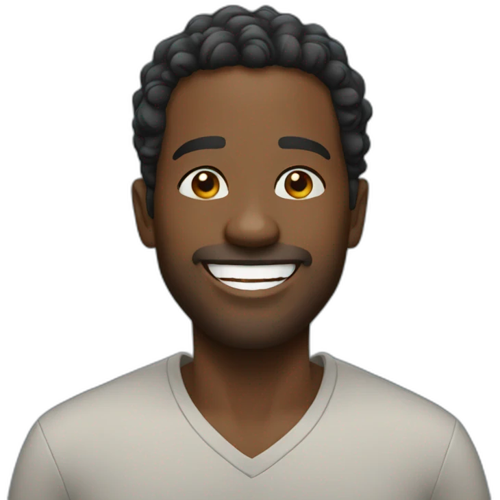 happy black man emoji