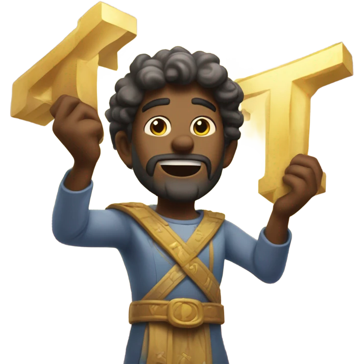 God holding a sign in the sky that says “don’t crash out” emoji