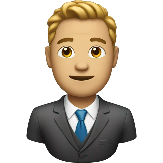 man in office suit emoji