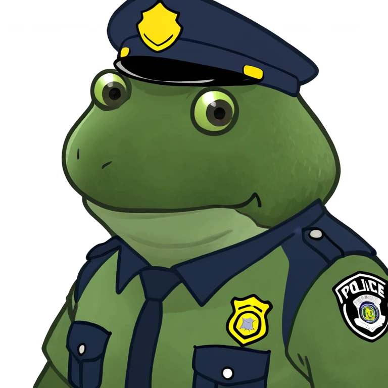 bufo in a police suit emoji