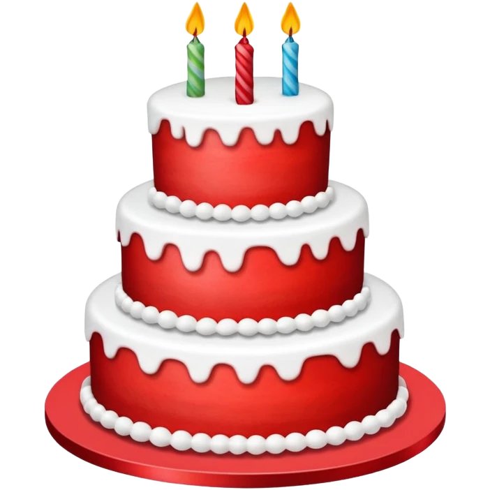 red birthday cake emoji