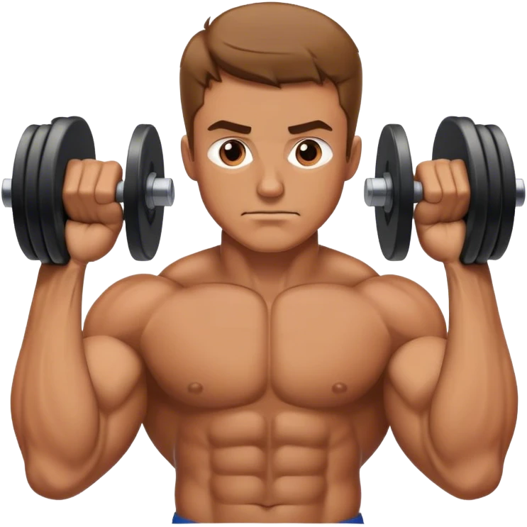guy how to do bicep curls emoji