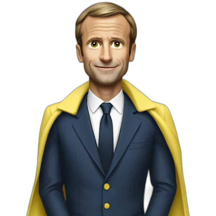 emanuel-macron wearing banana clothes emoji