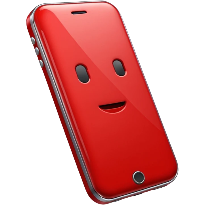 red cell phone  emoji
