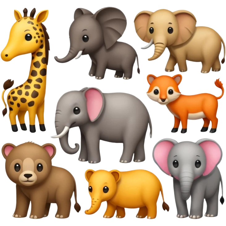 Faça vários animais juntos emoji