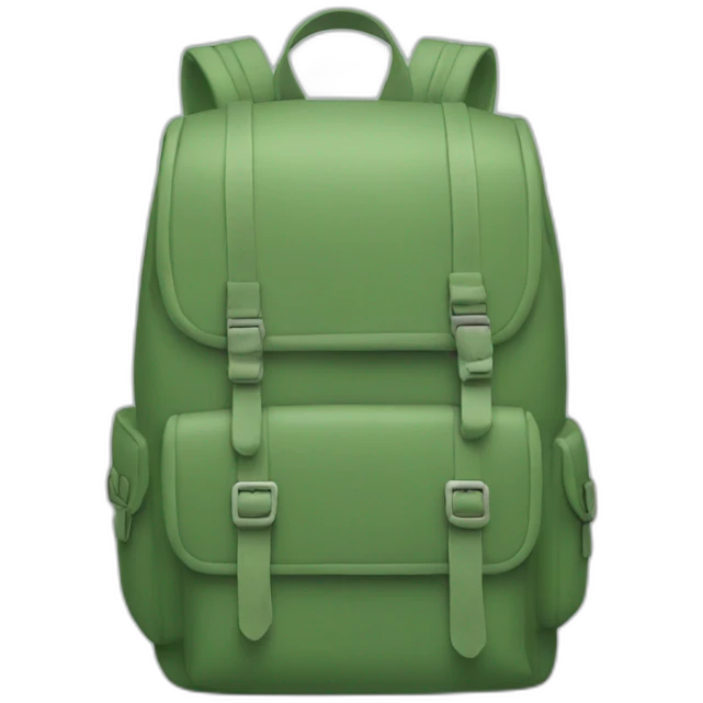 sage green backpack emoji