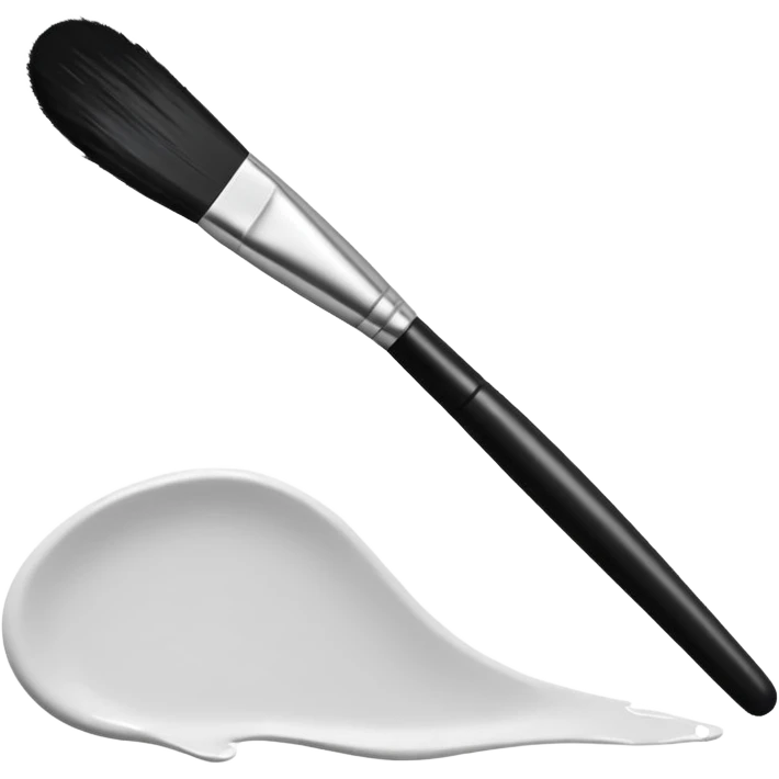 Visualize on-brand content — instantly. black white pallete preferred. brush painting on a canvas. app icon. modern, sleek, minimalistic. emoji