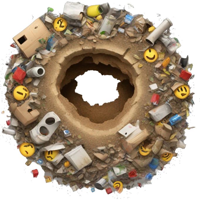 Endless hole that people throw junk into emoji