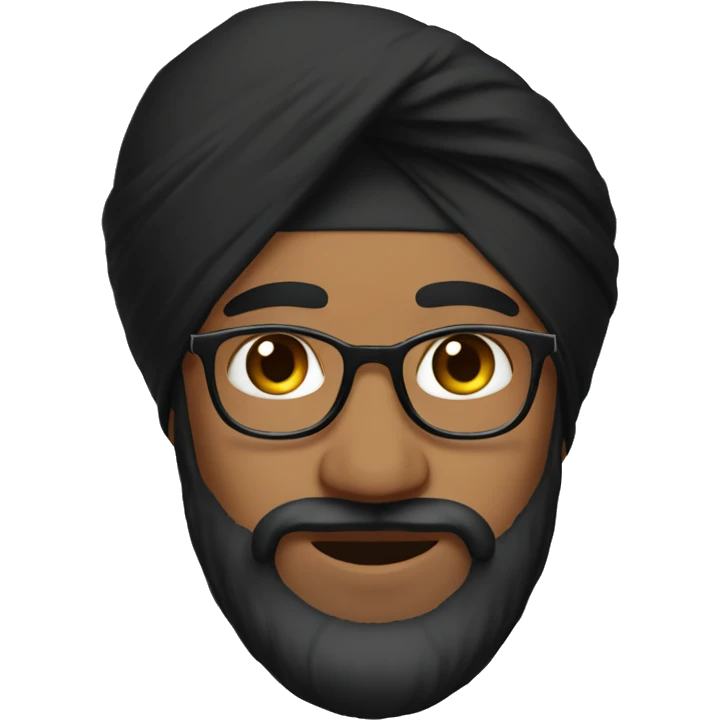 me wearing black sikh turban emoji