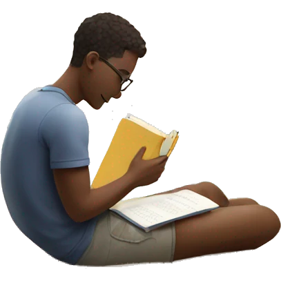 studying student on the beach emoji