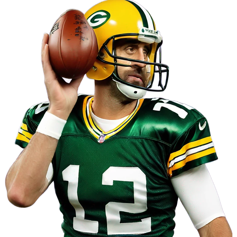 Aaron Rodgers spiking an eggplant emoji