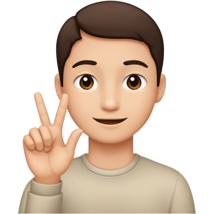 Finger tapping with smily face  emoji