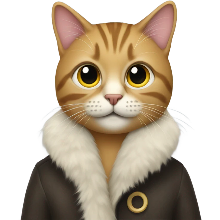 cat in fur coat emoji