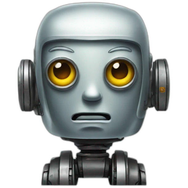 kind but dimwitted robot emoji