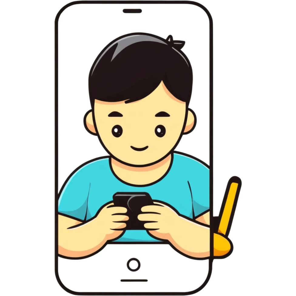 person texting on a smartphone emoji