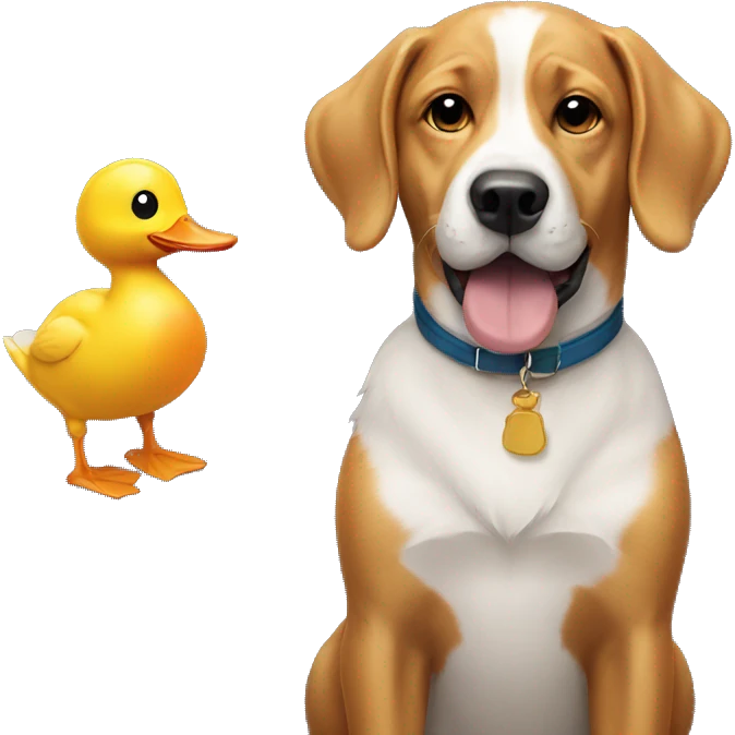 Dog and duck emoji