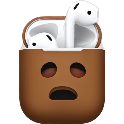 Dirty brown airpod emoji