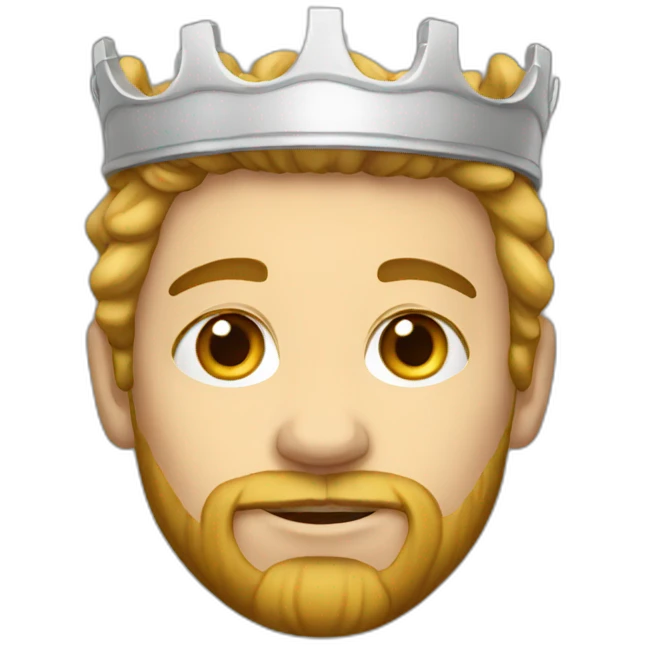 White young king emoji