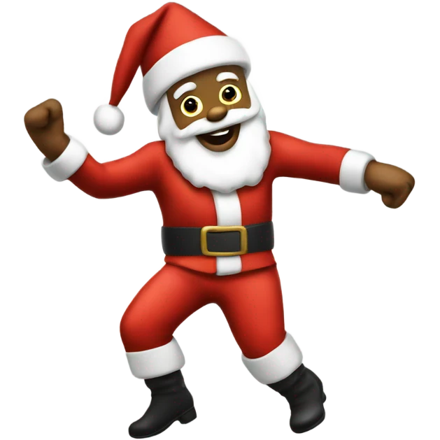 Disco Santa dancing emoji