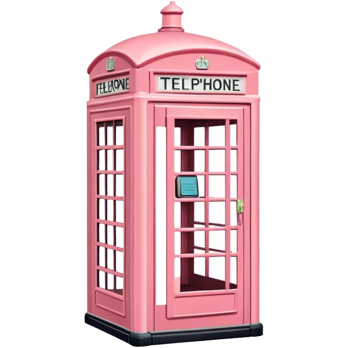 pastel London telephone box emoji