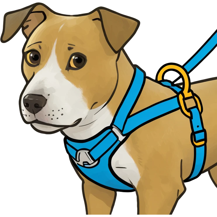 Dog with a harness emoji