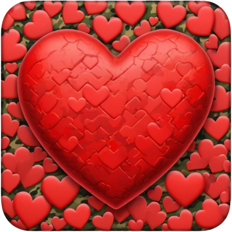 Heart camuflage emoji
