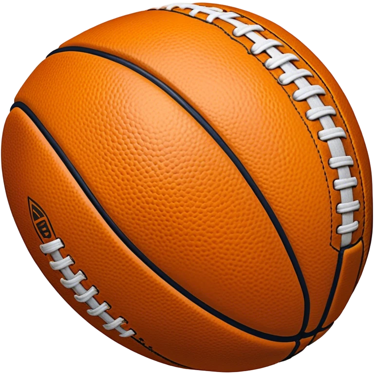 Cinematic Realistic image of an AFL ball with a rugged, textured leather surface and vibrant markings, rendered in rich detail with subtle signs of wear, set against a dynamic sports backdrop under energetic lighting emoji