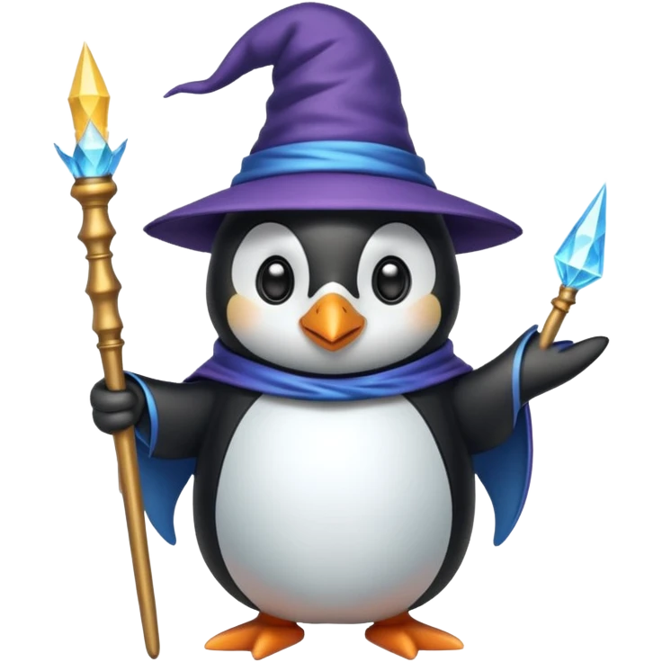 Penguin Wizard emoji