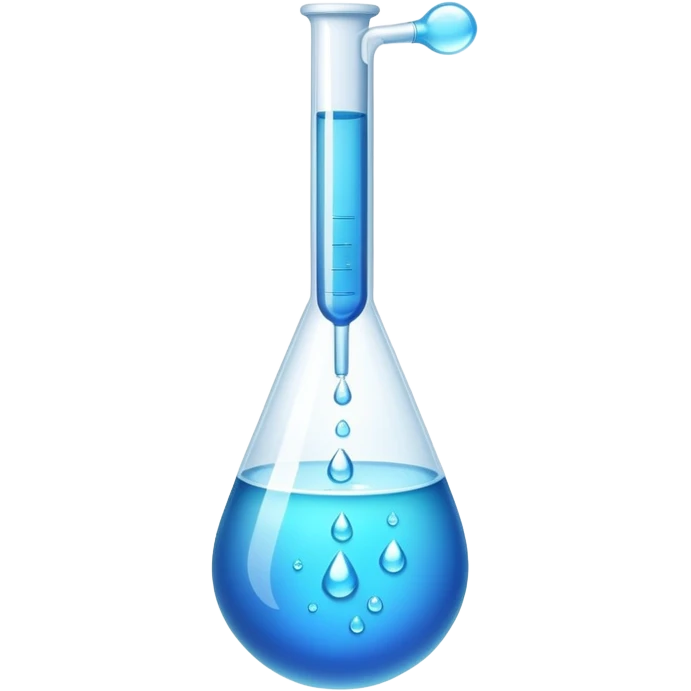 laboratory pipette with liquid drop emoji