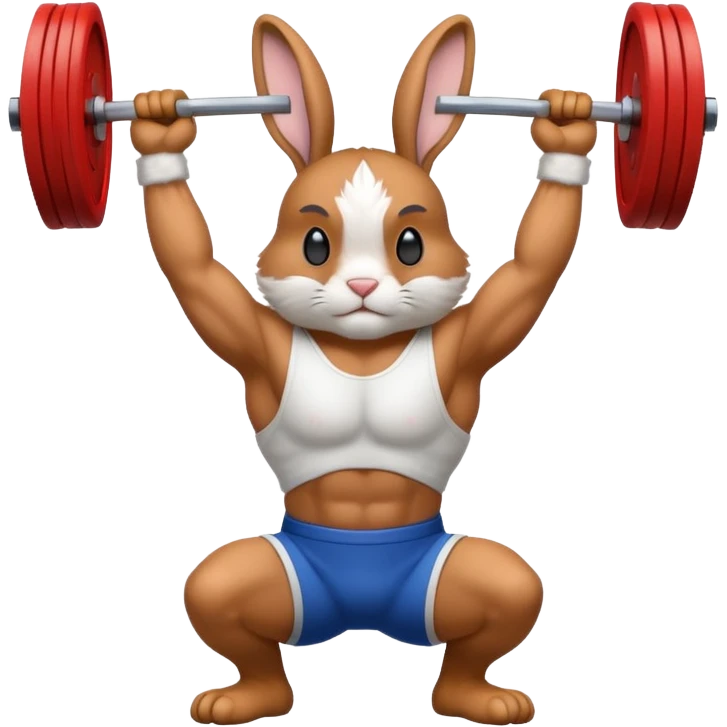  weightlifting rabbit emoji
