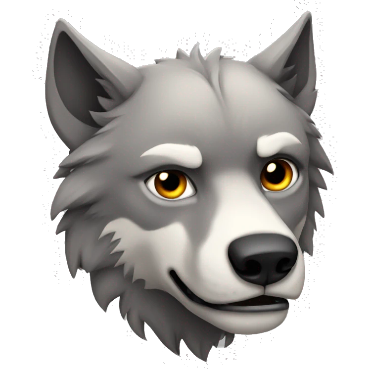 wolf with scar emoji