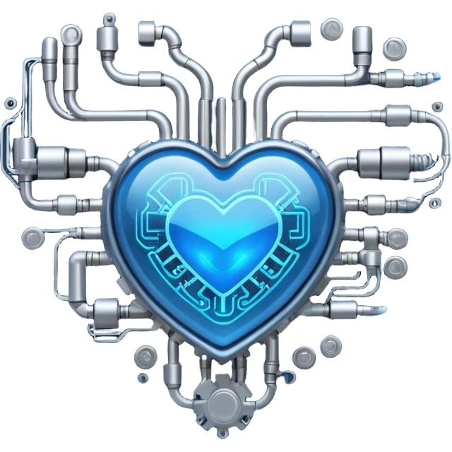 technology themed heart emoji