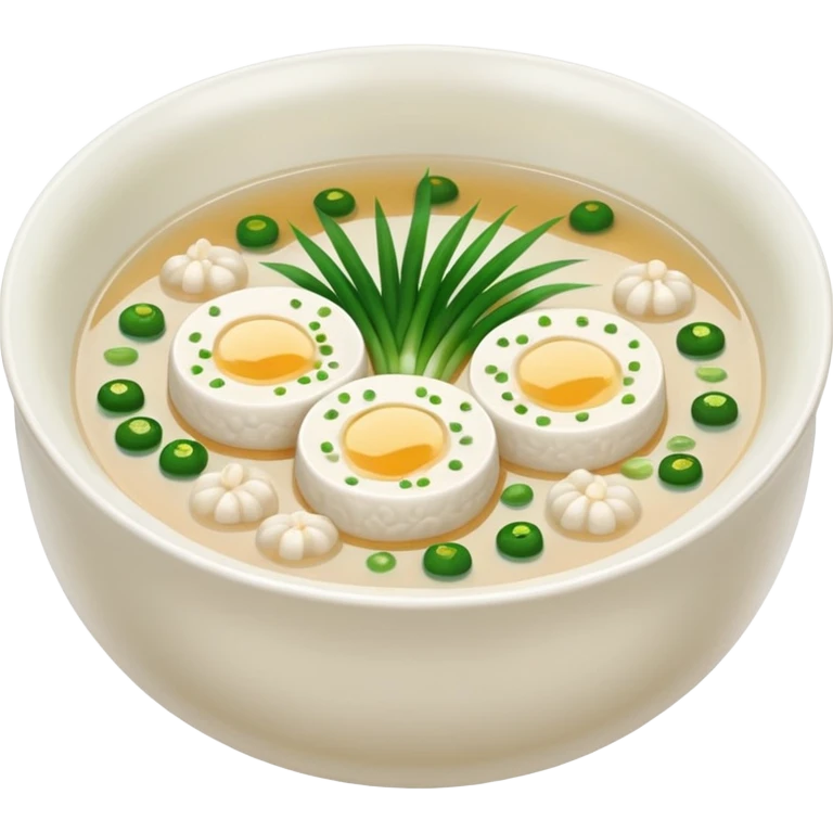 Make an emoji of tteokguk, a traditional Korean food. Okay, take the eggs out of that picture and put rice cakes in it. Make the soup white emoji