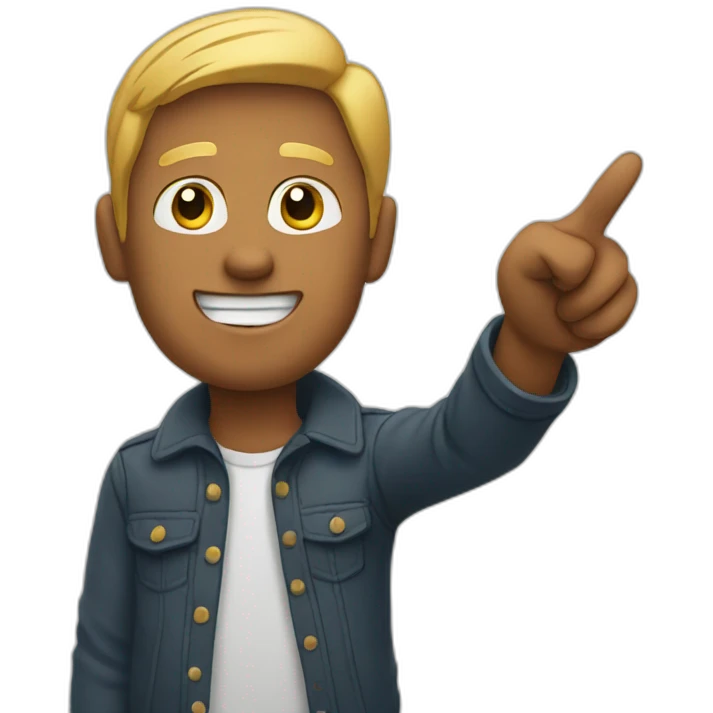 man pointing to the left emoji