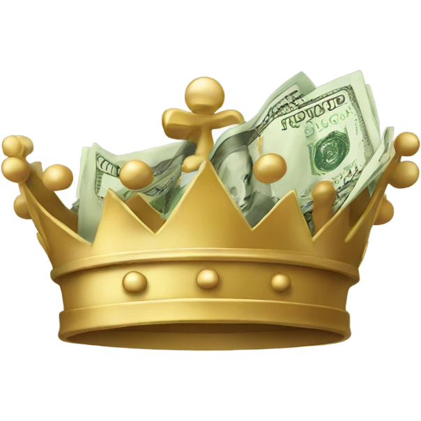 Cash and crown emoji