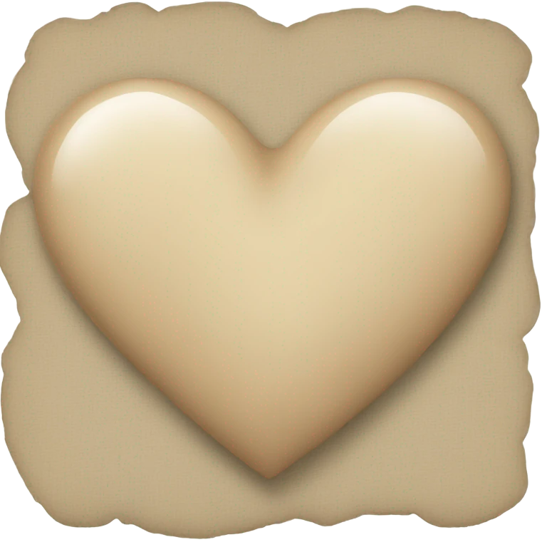 Beige heart  emoji