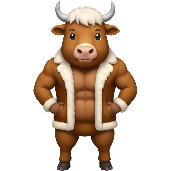 High resolution of  full body An ox emoji