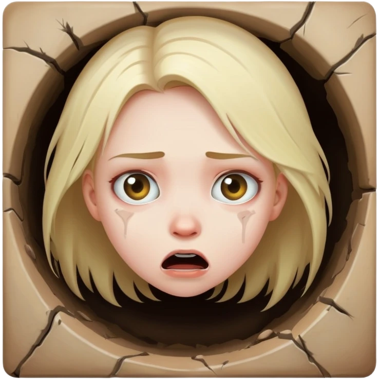 Girl trapped in hole  emoji