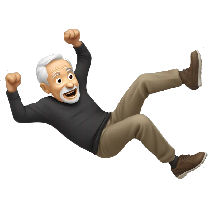 old man doing a backflip  emoji