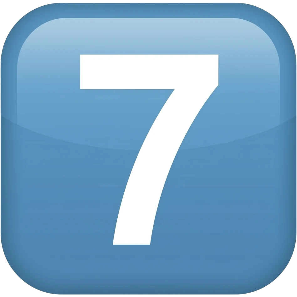 7 numero azul otro emoji