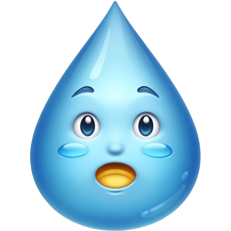 crying emoji with one gigantic tear emoji